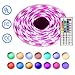 Simfonio LED Light Strip 16.4FT 5050SMD 150LEDs RGB LED Strip Lights with Remote and Power Supply for Home Decor