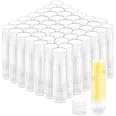 50 Pcs 5.5g Twist-up Lip Balm Tubes,Empty Plastic Lip Gloss Balm Containers Rotatable Deodorant Containers for DIY Homemade Lipsticks, Chapsticks and Homemade Solid Perfume,Clear