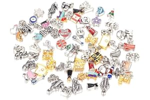 50Pcs Floating Charms Locket for Glass Living Memory Necklace Bracelets