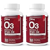 Essential Elements Omega-3 Fish Oil Supplement with EPA & DHA | Fatty Acids for Immune, Heart & Cognitive Support | Omega-3 Fish Oil 120 Softgels (2-Pack)