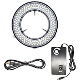 TreochtFUN Microscope 144 Led Ring Light Adjustable Illuminator | Microscope Light Source for Lab Stereo Microscope,with Industry Power Adapter for Eg-sm Eyepiece Eyeshields Or Eye-Guards