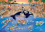 D-Toys Cartoon Collection - Seaside Antics Jigsaw Puzzle, 1000-Piece