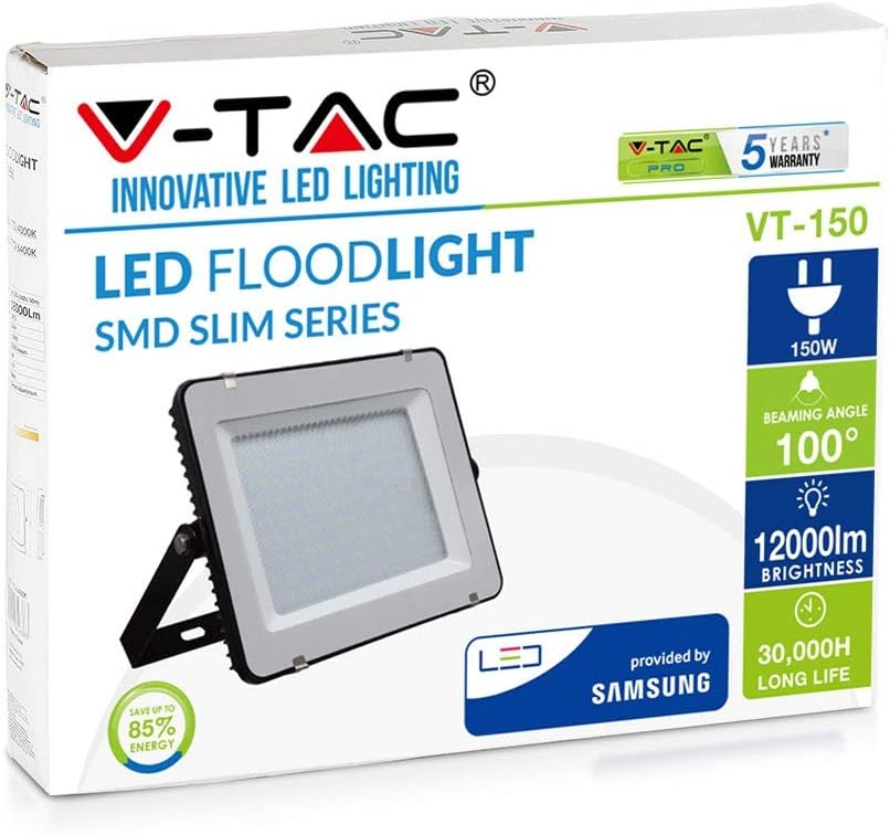 V-TAC LED Floodlight Outdoor 150W Flood Lights Outdoor, 6400k - Image 5