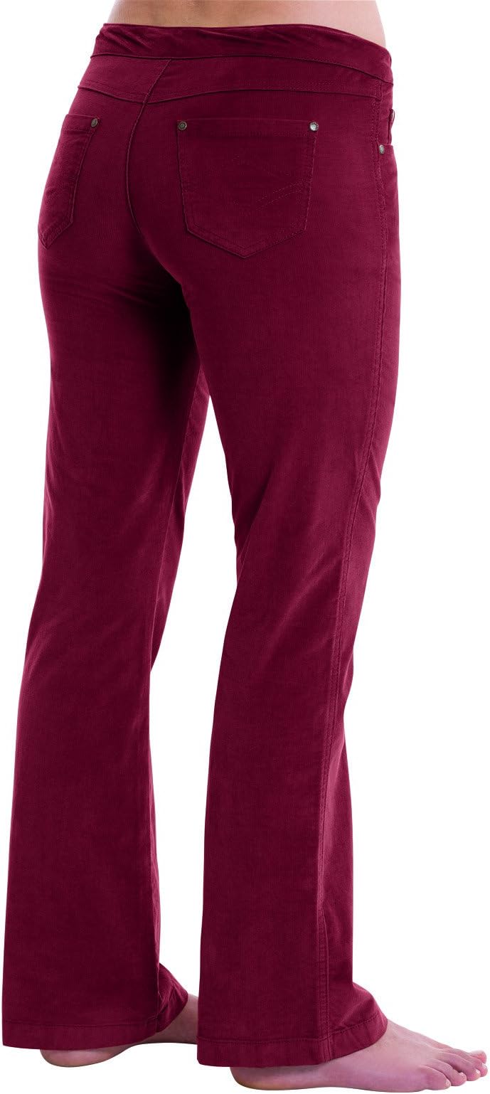 PajamaJeans Women's Bootcut Stretch Corduroy Pants, Merlot, LRG (12-14)
