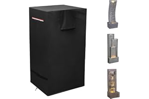 ALICKWANG Heavy Duty Slate Waterfall Fountain Cover - 600D Waterproof, Dustproof, Winter Protection with Zipper and Drawstring