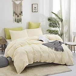 CLOTHKNOW Ivory White Comforter Sets Full 3Pcs