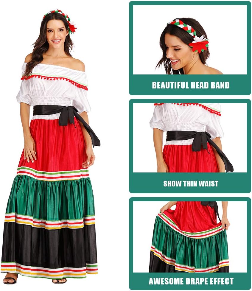 chinese dress ladies Amazon.com : Riyiper Traditional Mexican Dress for Women Fiesta Senorita  Costume Spanish Dress with Flower Hair Clip Headband(X-Large) : Beauty &  Personal Care main image 0