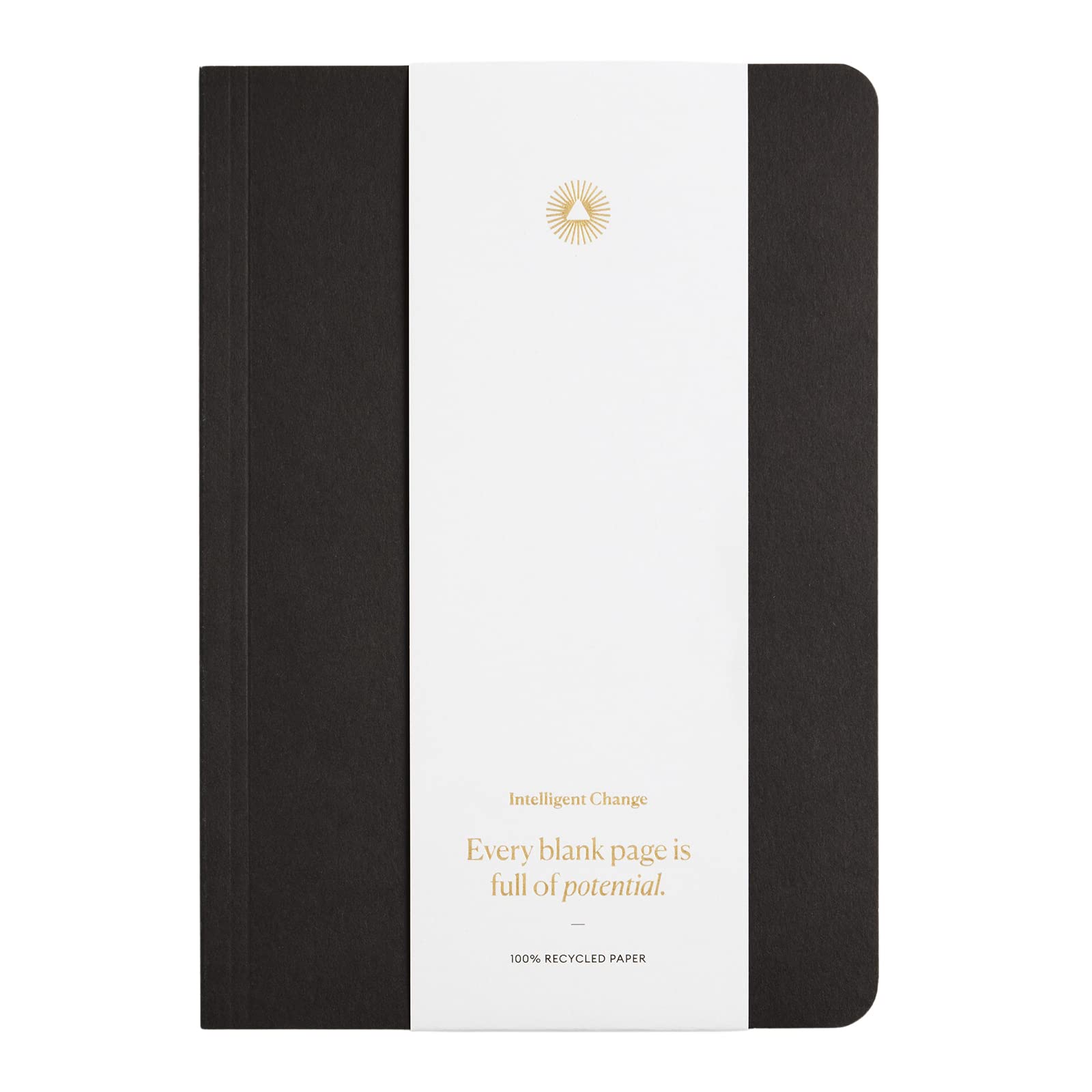 Intelligent Change Daily Essential Notebook - Black - Lined Soft Cover Notebook for School and Work - Blank Notepad for Notes, To-Do Lists, Creative Writing - Encourages Productivity and Mindfulness