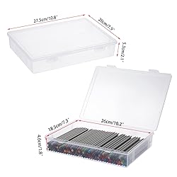 BTSKY Clear Plastic Storage Box with Flap