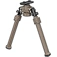 MidTen Tactical Bipod Compatible with M-Rail Bipod Swivel Tilt Sturdy Height Adjustment for Hunting and Shooting