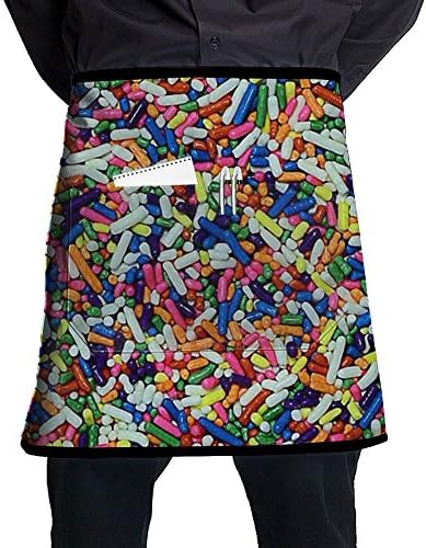 Pills Waist Apron Funny Chef Apron Prepare For Family Man One Size Barbecue Drilling