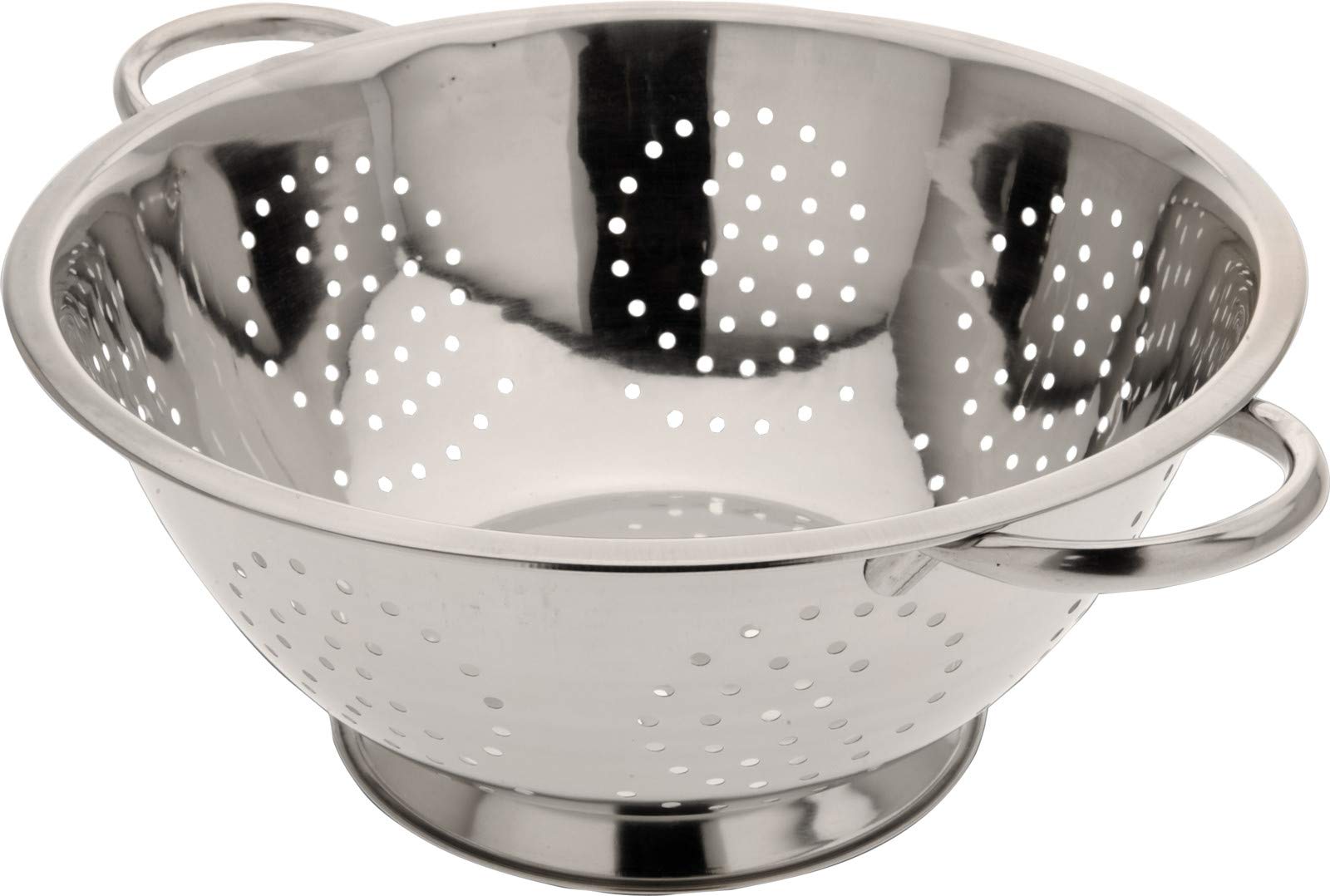 ABRUS® Stainless Steel Colander 24cm - Advanced Sturdy Base | Wide Handle | Dishwasher Safe (24CM)