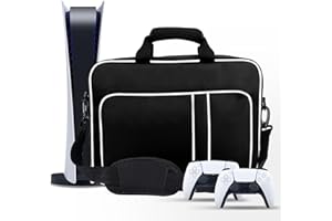 CCMADE Carrying Case for PS5 Travel Case for PS5 Protective Bag Suitable for Playstation 5 Disc/Digital Edition Console, Controllers, Game Cards, Gaming Headset and Other Accessories