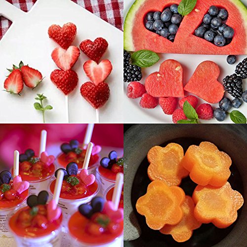 LetGoShop Mini Cookie Cutters Fruit Vegetable Cutter Shapes Set Cookie Stamps Mold Cookie Cutter Decorative Food for Kids Baking & Food Supplement Tools Accessories Green 12pcs