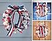 Collections Etc Fiber Optic Flag Inspired Patriotic Americana Wreath