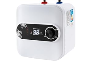 KAICHENYT Electric Water Heater, 110V 1500W Wall Mount Water Heater w/Tank, On Demand Instant Hot Water Heater, Under Sink Plug in Water Heaters for Kitchen Bathroom (Top Water Inlet, G1/2 threads)