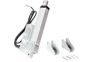DUPDMKIN Linear Actuator 12v DC with Mounting Brackets 900N(225lbs) Linear Motion Actuators Ideal for Home, Industrial and Agricultural Machinery (4"/100MM, White)