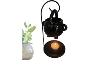 Halloween Wax Melter Cauldron,Halloween Decorations Wax,Hanging Cauldron Pagan Oil Burner Light Waxs Burner,Fragrance Waxs Me