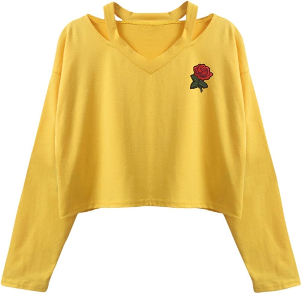 yellow long sleeve sweatshirt