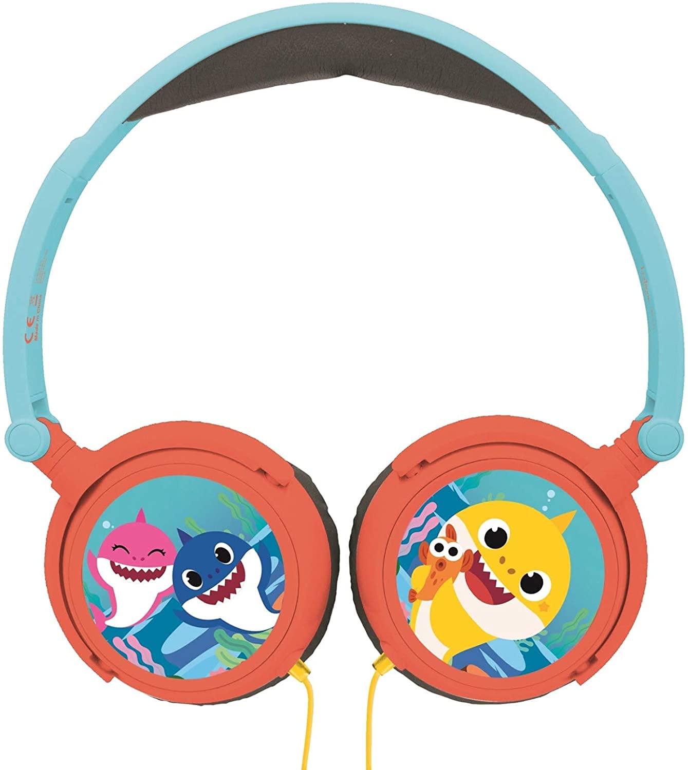 LEXIBOOK, Baby Shark, Stereo Headphones, kids safe volume, foldable and adjustable, blue/orange, HP015BS — image 1