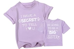QLIPIN Big Sister Shirt Toddler Promoted to Big Sister Announcement Shirts I'm Going to Be A Big Sister Short Sleeve Tee