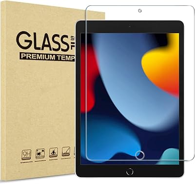 ProCase Screen Protector for iPad 10.2 9th 8th 7th Gen Tempered Glass 0.33mm
