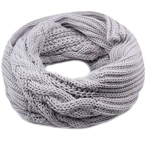 Furtalk women s winter knit infinity scarf - thick ribbed knitted…