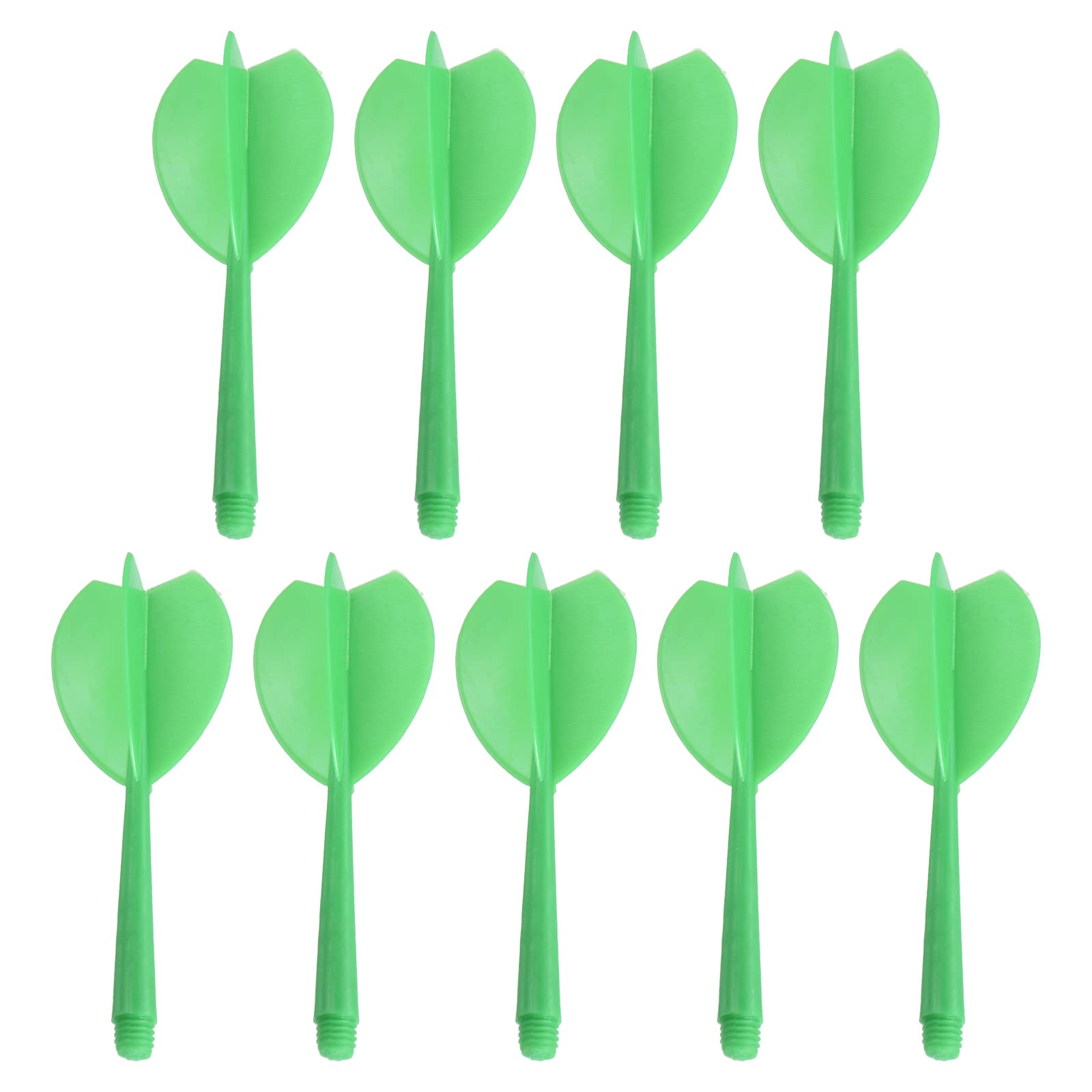 PATIKIL Integrated Dart Shaft & Flights, 9 Pack Lightweight Plastic Dart Flight Set, Green