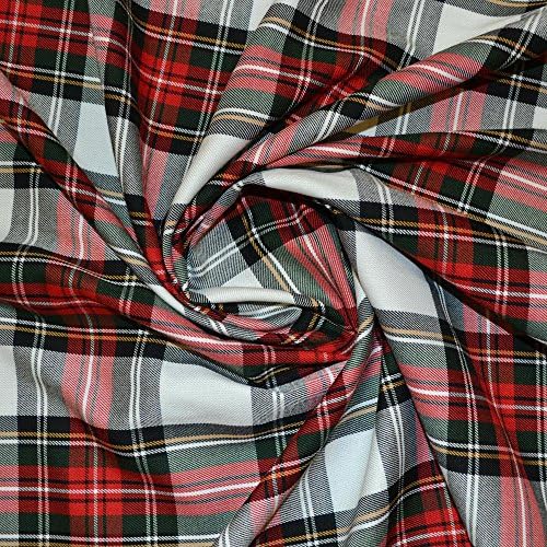 Red/White Tartan Fabric