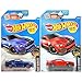 Hot Wheels 2016 Night Burnerz Ford Shelby GT350R Mustang Blue and Red SET OF 2