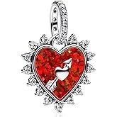 YUMINN 925 Sterling Silver Charms for Bracelets Gold Love and Heart Charms Cherry Blossom Dangle Beads Jewelry for Women