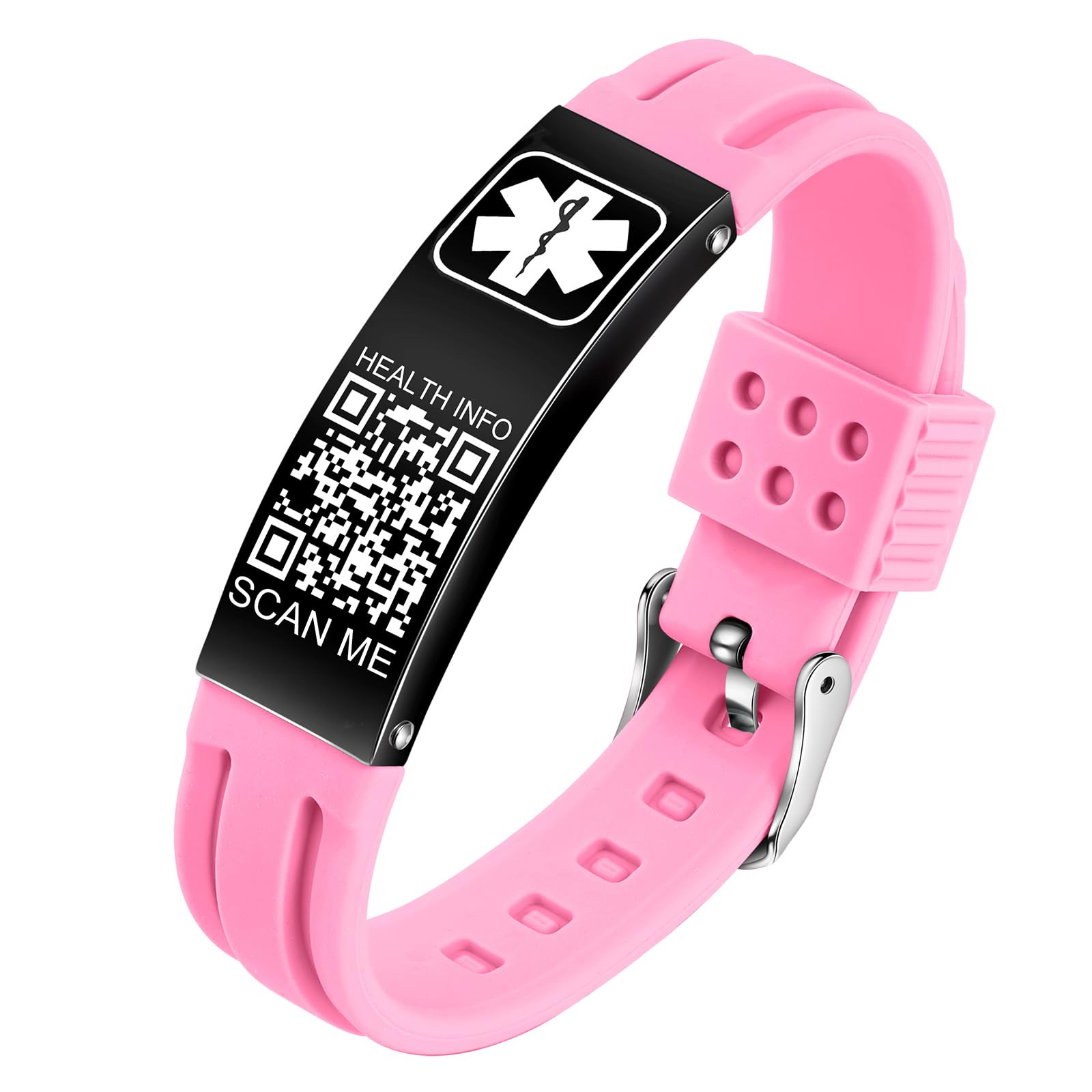 Theluckytag Medical Bracelets for Men Women with QR