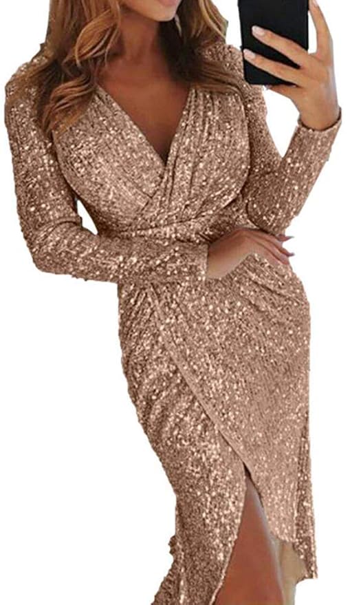 vestito lungo con brillantini