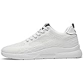 Recyphi Men's Invisible Height Increasing Elevator Shoes Lightweight Sport Shoes Height-Boosting Fashion Sneakers 2.4'' Taller