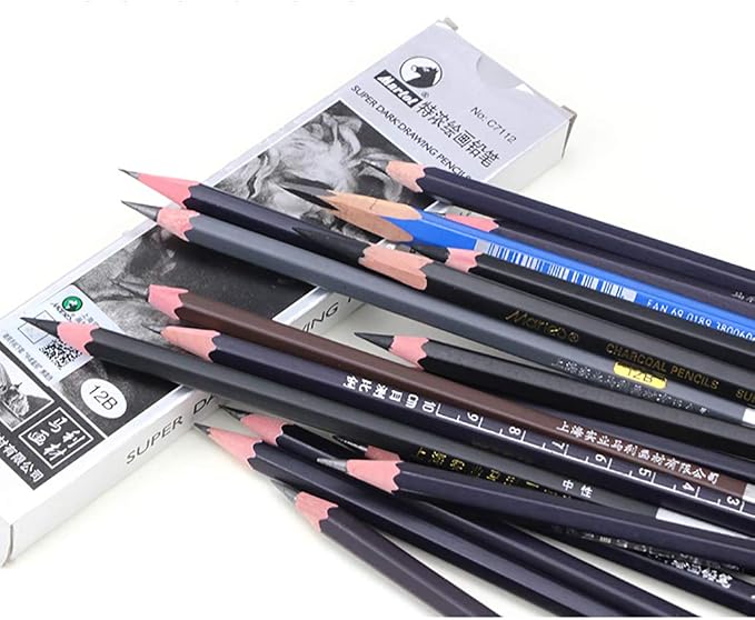 Sketch pencil set, 2H/B/2B/3B/4B/5B/6B/7B/8B/10/B/12B/15B
