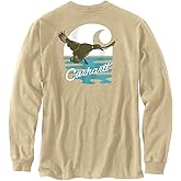 Carhartt Mens Loose Fit Heavyweight Long-Sleeve Pocket Duck Graphic T-Shirt