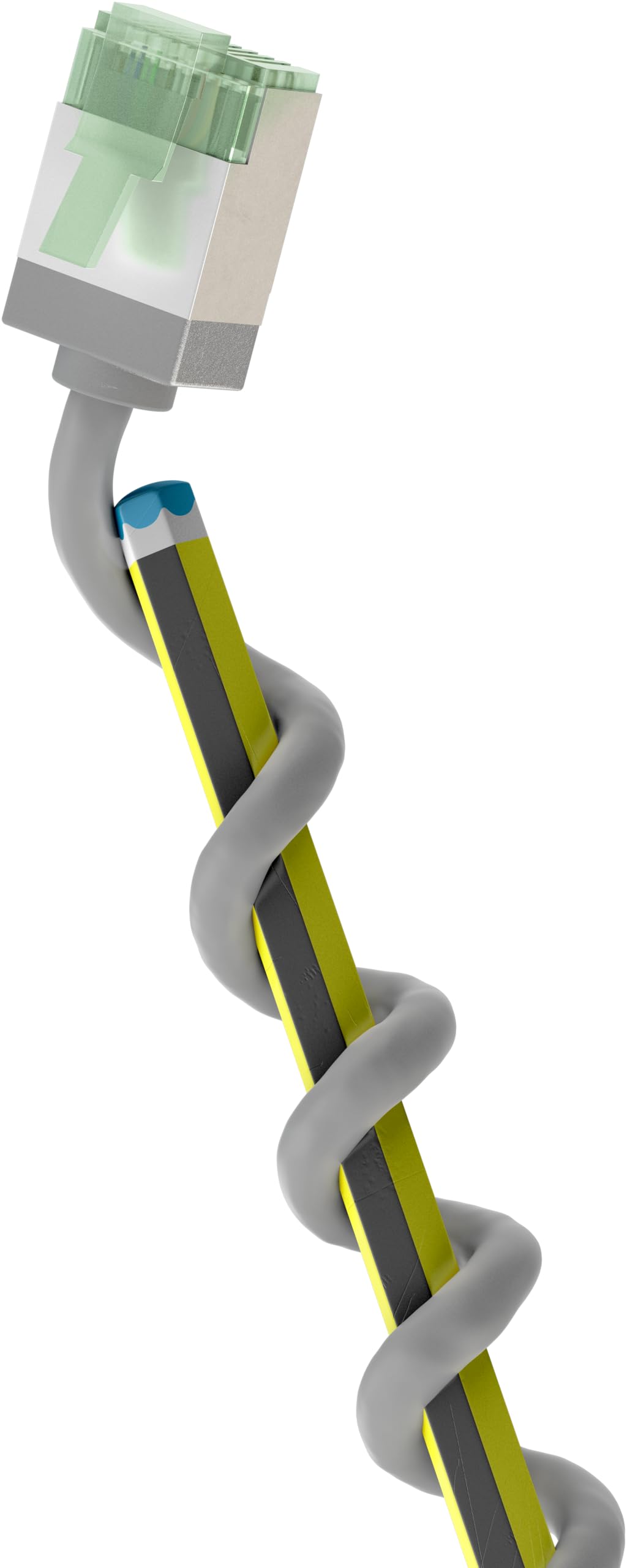 Goobay 74347 CAT 8.1 Patch Cable Slim/Ultra Flexible RJ45 CAT 8.1 Network Cable U/FTP CU, OFC/Thin Ethernet LAN Cable with Short Connectors / 40 Gbit/s, 2000 MHz LSZH, Kink Protection/Grey 2 m