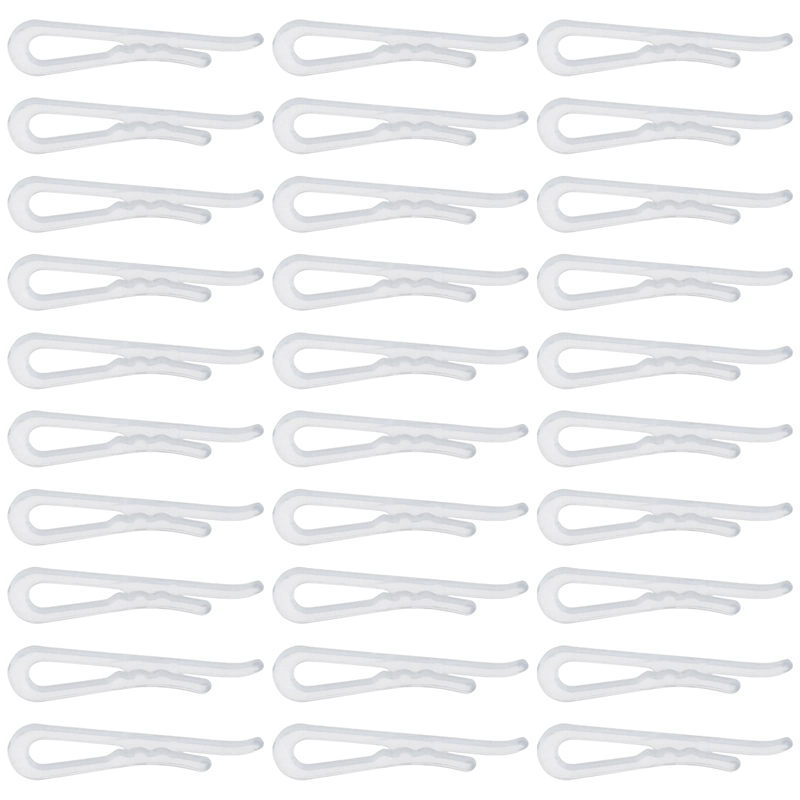 200 Pcs Plastic Alligator Clips Garment Clips with Teeth Clear Clothes Pins for Ties Socks Pants Shirts