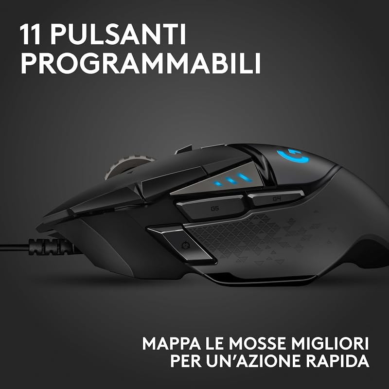 G502 HERO Mouse Gaming Prestazioni Elevate