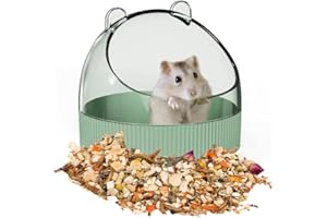 Tafit Cute Hamster Food Bowl Hedgehog Dish for Dwarf Hamsters, Syrian Hamsters, Gerbils, Mice, Rats, Small Animals, Green