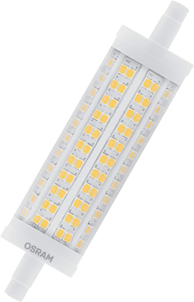 OSRAM PARATHOM DIM LINE R7s / LED Tube: R7s, Dimmable, 17.50 W, 150 W Replacement for, Clear, Warm White, 2700 K, 1-Pack