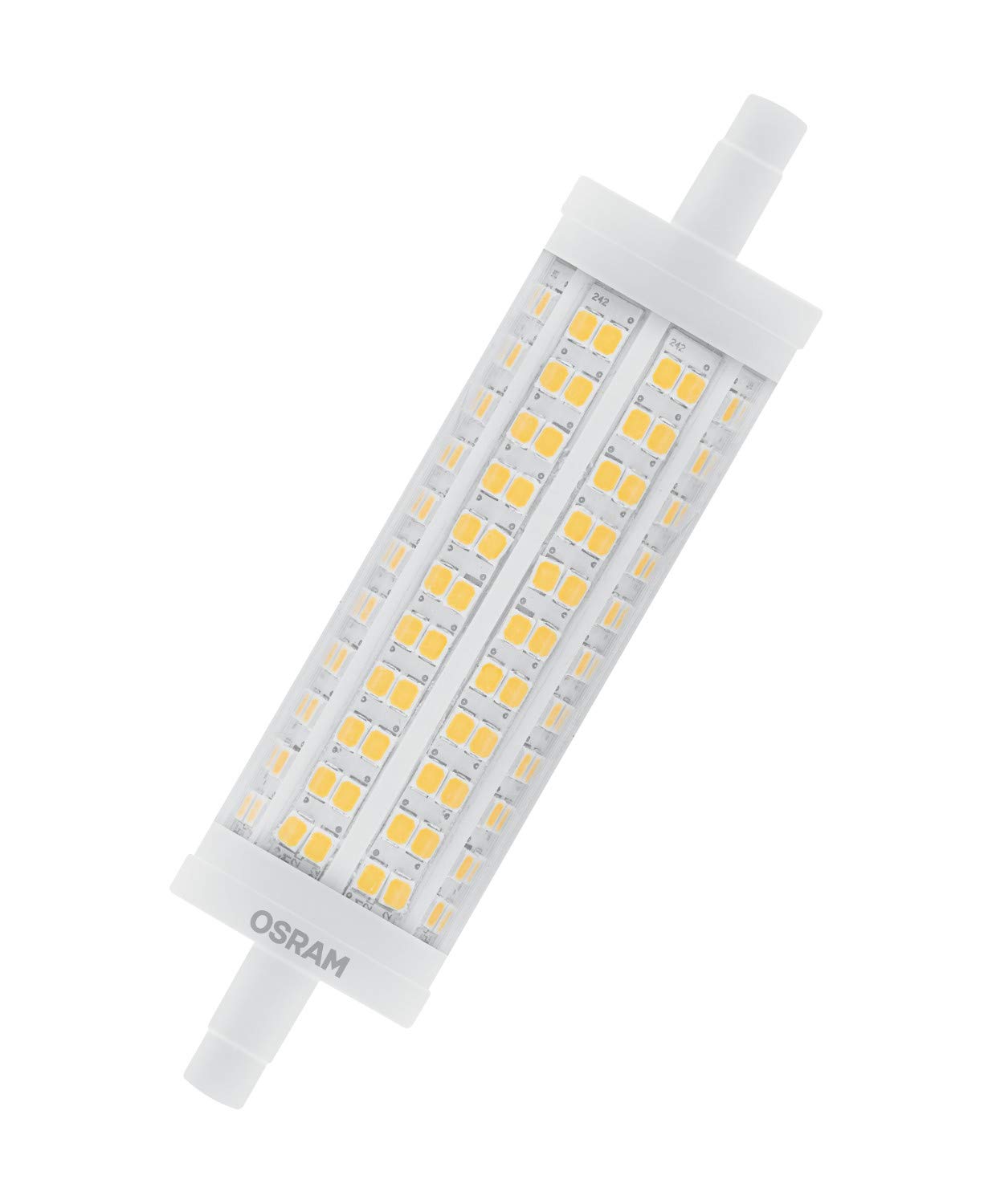 OSRAM PARATHOM DIM LINE R7s / LED Tube: R7s, Dimmable, 17.50 W, 150 W Replacement for, Clear, Warm White, 2700 K, 1-Pack