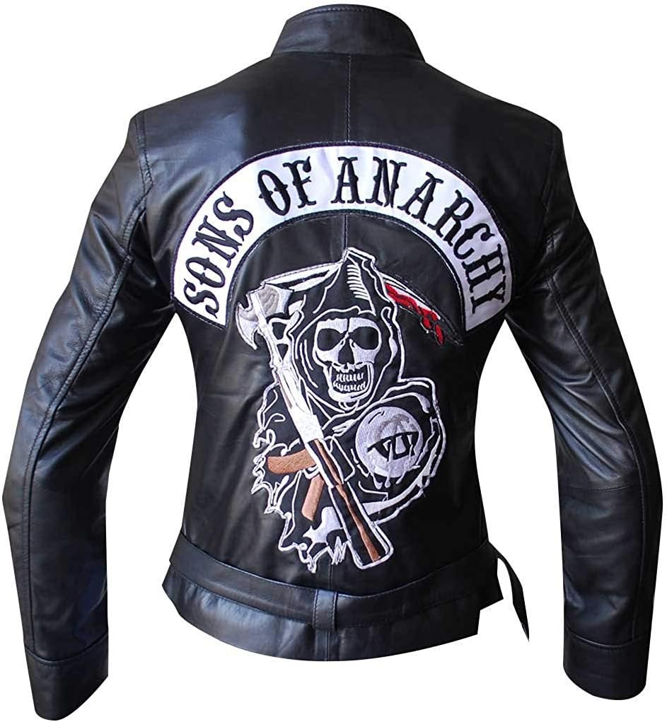 marzz store New SOA Synthetic Leather Womens Jacket
