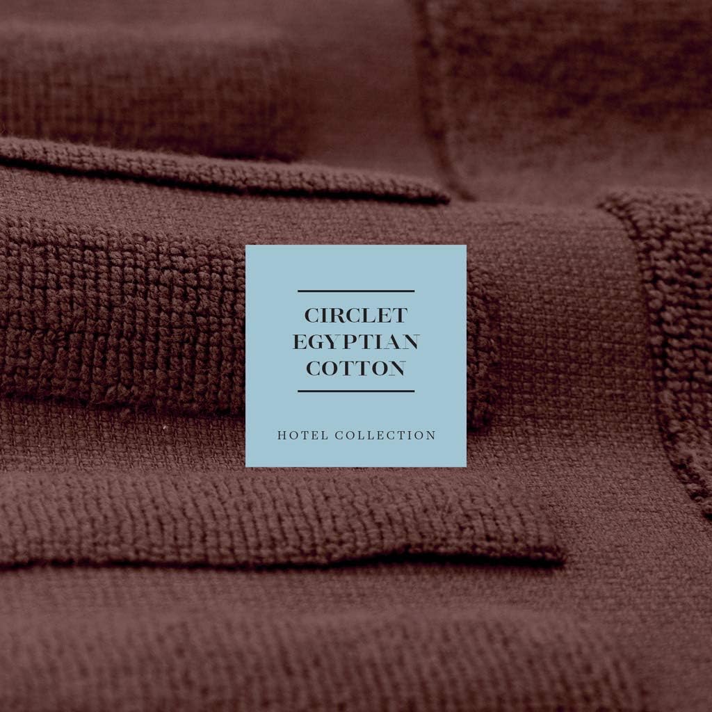 Luxury Bath Mat Floor Towel Set - Absorbent Cotton Hotel Spa Shower/Bathtub Mats [Not a Bathroom Rug] 22"x34" | White | 2 Pack: Home & Kitchen