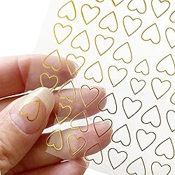9 Sheets Heart Nail Art Stickers - Metallic Nail