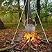 Cyberone Campfire Tripod Camping Tripod with Adjustable Chain Portable Foldable for Outdoor BBQ Barbecue Campfire Cooking Hanging Pot 42″ in Heightthumb 2