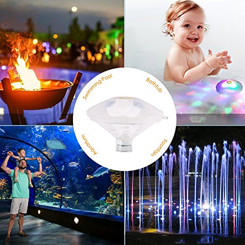Coquimbo Swimming Pool Lights, LED Pond Lights with 7 Modes Baby Bath Tub Toys Floating Lights for Hot Tub, Fountain, Disco Pool Party or Pond Decorations - Thumbnail 3