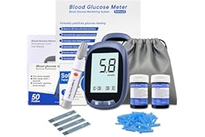 Blood Glucose Monitor Landing Device Kit with 100 Strips & 100 Lancets, Proudly Canadian Accurate Blood Sugar Meter Testing S