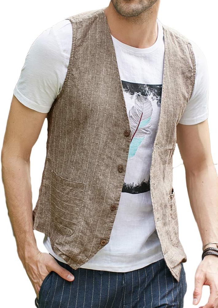 mens casual vest