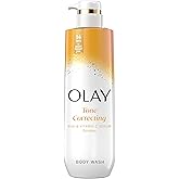 Olay Body Wash for Women, Tone Brightening Exfoliation, Vitamin C Serum Complex, Renew Moisture, Free of Parabens & Phthalates, Vitamin B3 Lameller Technology, For All Skin Types, 20 fl oz